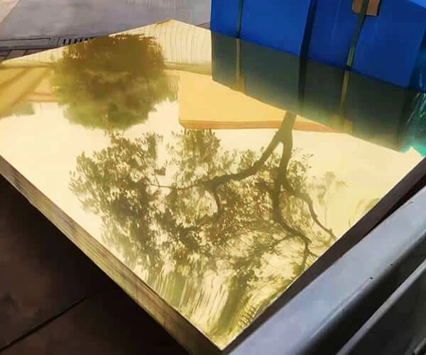 Gold-mirror-aluminum-plate